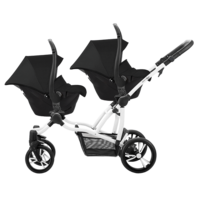 Дитяча коляска універсальна 2в1 для двійні Bebetto B 42 Simple (03) Сірий