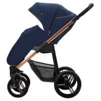 Коляска прогулянкова Bebetto Nico Estilo 04 Синя, золота рама