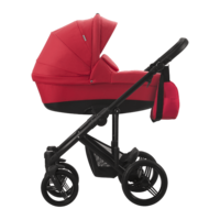 Універсальна коляска 2 в 1 Bebetto Magnum 207B, червоний текстиль, чорна рама (503.31.28.207) 