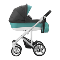 Универсальная коляска 2 в 1 Bebetto Magnum 383 B Графитово-бирюзовая