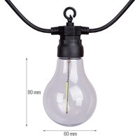 Електрогірлянда-ретро LED вулична Yes! Fun, 10 ламп, d-60 мм, багатобарвна, 8 м