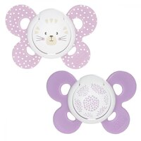 Рожева силіконова пустушка Chicco Physio Comfort для дівчинки 6-16 місяців, 2 шт. (74933.11.00.00) 