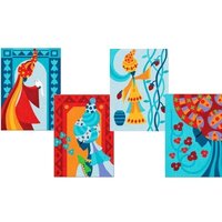 Художній комплект малювання кольоровим піском Блакитні принцеси (DJ08637)