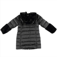 Чорне зимове пальто iDO для дівчинки 12 років (4.V882.00/0658/12A)