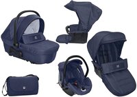  Універсальна коляска 3 в 1 CAM Dinamico Up Smart на чорній рамі Синя (897T/V90/990/842K) 