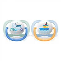 Пустушка Philips Avent Ultra Air I Love для хлопчиків від 0 до 6 місяців, 2 шт. (SCF080/01) 