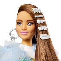 Лялька Barbie Extra у довгій веселковій сукні (GYJ78)