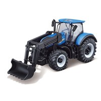 Модель Bburago Трактор Farm New Holland T7.315 з фронтальним навантажувачем, синій (18-31632) 