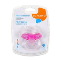 Прорізувач для зубів BabyOno Перші зубки, рожевий (1008/02) 