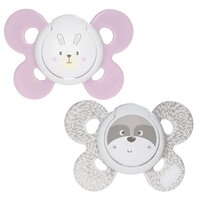 Силіконова пустушка Chicco Physio Comfort для дівчинки 0-6 місяців, рожева, 2 шт. (74931.11.00.00) 