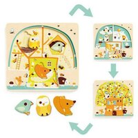 Дерев'яний тришаровий пазл Djeco Хто на дереві живе? (DJ01481)