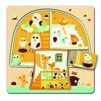 Дерев'яний тришаровий пазл Djeco Хто на дереві живе? (DJ01481)