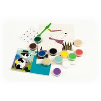 Художній комплект малювання кольоровим піском Djeco Панда і його друзі (DJ08630)