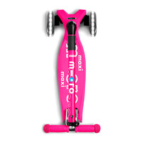 Самокат MICRO серії Maxi Deluxe LED Рожевий (до 50 kg, триколісний, світло)