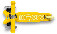 Самокат MICRO серії Mini Deluxe LED Жовтий (до 50 kg, 3-х колісний, світло)