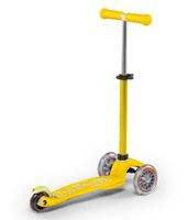 Самокат MICRO серії Mini Deluxe LED Жовтий (до 50 kg, 3-х колісний, світло)