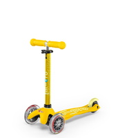 Самокат MICRO серії Mini Deluxe LED Жовтий (до 50 kg, 3-х колісний, світло)