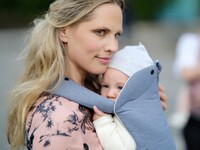 Кенгуру-переноска BeSafe Haven Premium Cloud Leaf, голубой (11009565-CloudPLeaf)