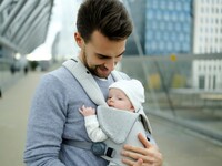 Кенгуру-переноска BeSafe Haven Premium Cloud Leaf, голубой (11009565-CloudPLeaf)