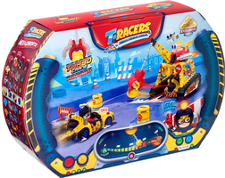  Ігровий набір T-Racers Турбокрани (машинка-конструктор, гонщик, аксесуари)  
