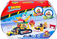  Ігровий набір T-Racers Турбокрани (машинка-конструктор, гонщик, аксесуари) 