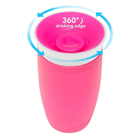 Поильник-непроливайка Munchkin Miracle® 360° с крышкой, 296 мл розовая (051859) 