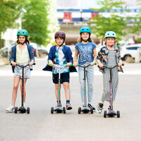 Самокат Micro серії Maxi PRO Deluxe сірий/аква (MMD088)