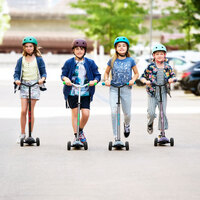 Самокат Micro серії Maxi PRO Deluxe сірий/аква (MMD088)