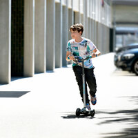 Самокат Micro серії Maxi PRO Deluxe сірий/аква (MMD088)