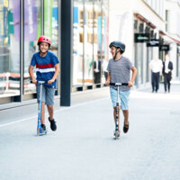 Самокат MICRO Sprite LED, чорний (SA0225)