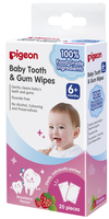  Серветки Pigeon для молочних зубів та ясен з ароматом полуниці, 20 шт.