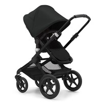 Универсальная коляска Bugaboo Fox 3 2 в 1, BLACK/MIDNIGHT BLACK, черное шасси/черный текстиль