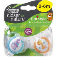 Пустушка Tommee Tippee Веселі друзі, 0-6 місяців, 2 шт. (43335763)