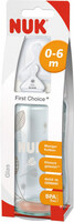 NUK First Choice Plus пляшечка скляна 240 мл. з сіліконовою соскою (розмір 1)