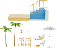 Ігровий набір для ляльок Rainbow High серії Pacific Coast Вечірка біля басейну, світло (578475)