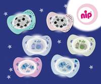 Пустышка Nip Ночной сон №1 силикон 0 - 6 месяцев (2 шт)
