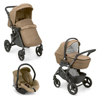 Універсальна коляска Cam Dinamico Premium 3 в 1 Сіра шкіра (894/757)