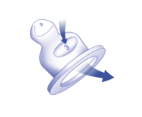 Стеклянная бутылочка Nip голубая 120 мл с силиконовой соской, M средний поток