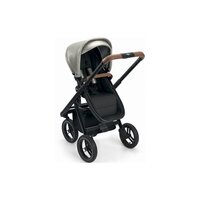 Універсальна коляска 2 в 1 Neonato Puro Urban сріблястий гліттер на чорному шасі, надувні колеса (N900-76/A)