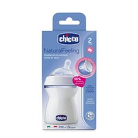 Пляшка пластикова Chicco Natural Feeling 250 мл, з 2 міс.