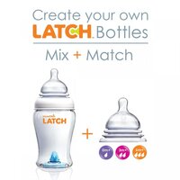 Пляшка пластикова Munchkin LATCH 240 мл., cоска силіконова від 0 місяців, stage 1 (011626)
