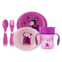 Подарочный набор посуды Chicco Meal Set Розовый (16201.10) 