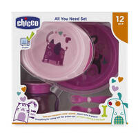 Подарочный набор посуды Chicco Meal Set Розовый (16201.10)