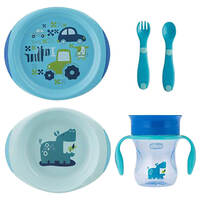 Подарунковий набір посуду Chicco Meal Set Блакитний (16201.20)