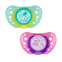 Пустушка Chicco Physio Air силіконова з футляром від 12 місяців, 2шт. (рожева)