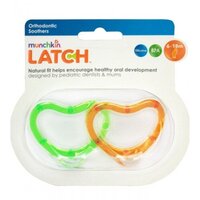 Пустушка силіконова Munchkin від 0 місяців, 2шт. (зелена та помаранчева)