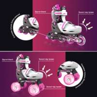 Ролики Neon Combo Skates Сайбер, розмір 34-38 (NT31P4)