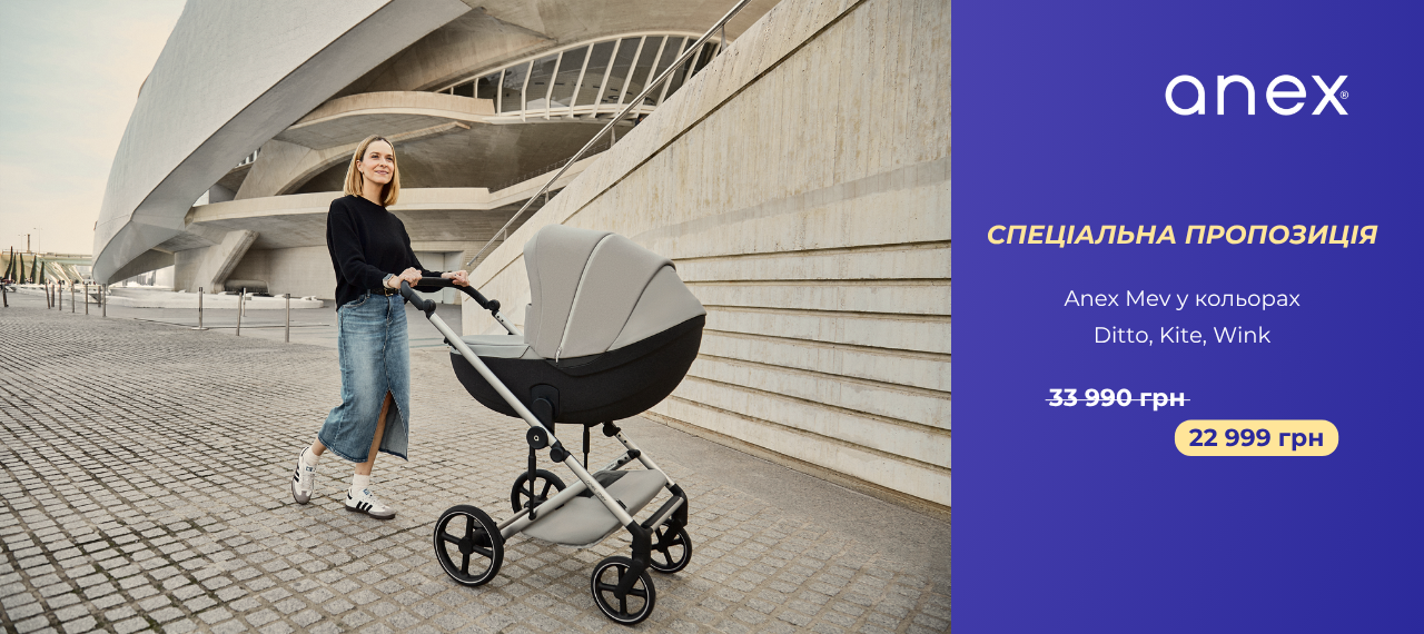 Розпродаж дитячих колясок Anex Mev